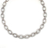 Sterling Silver Bold Link Diamond Chain Necklace