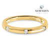 14kt Yellow Gold Diamond Bezel Station Band