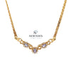 Estate 14kt Yellow Gold Tanzanite and Diamond Station Necklace