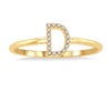 10kt Yellow Gold Initial Stackable Ring "D"