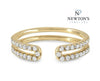 14Kt Yellow Gold Diamond Open Wrap Ring