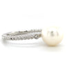 14kt White Gold Pearl and Diamond Ring