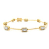 14kt Yellow Gold Diamond Illusion Bracelet