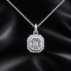 14kt White Gold Diamond Illusion Pendant Necklace
