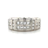 Estate 14kt White Gold Diamond Gents Ring