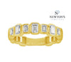 14kt Yellow Gold Emerald Cut Diamond Band