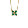 14kt Yellow Gold Emerald Pendant with Chain