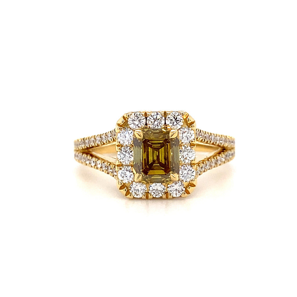 18kt Yellow Gold Fancy Yellow Diamond Ring