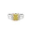 18kt White Gold Yellow and White Diamond Ring