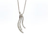 Estate 18kt White Gold Diamond Cascade Pendant 0.50ct