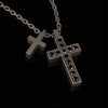 Black Titanium "Pair Of Crosses" Necklace