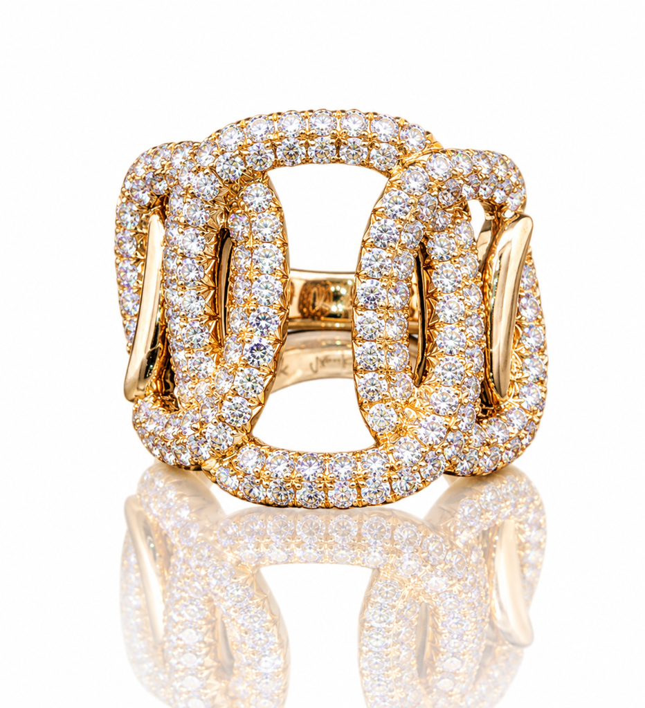 18kt Yellow Gold Diamond Fashion Ring