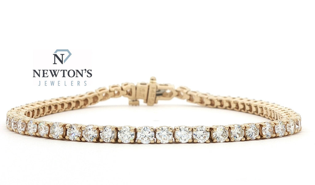 14kt Yellow Gold Diamond Tennis Bracelet