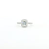 14kt White Gold Emerald Cut Diamond Halo Ring