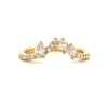 14kt Yellow Gold & Diamond Asymmetrical Contour Ring