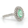 18kt White Gold Paraiba and Diamond Ring