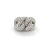 18kt White Gold Diamond Chunky Link Fashion Ring (1.80ct)