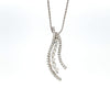 Estate 18kt White Gold Diamond Cascade Pendant 0.50ct