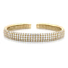 14kt Yellow Gold Diamond 4 Row Bangle (7.90ct)