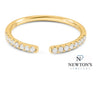 14kt Yellow Gold Diamond Open Cuff Ring