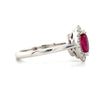 14kt White Gold Marquise Ruby and Diamond Fashion Ring