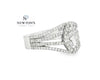 14kt White Gold Marquise Diamond Halo Ring