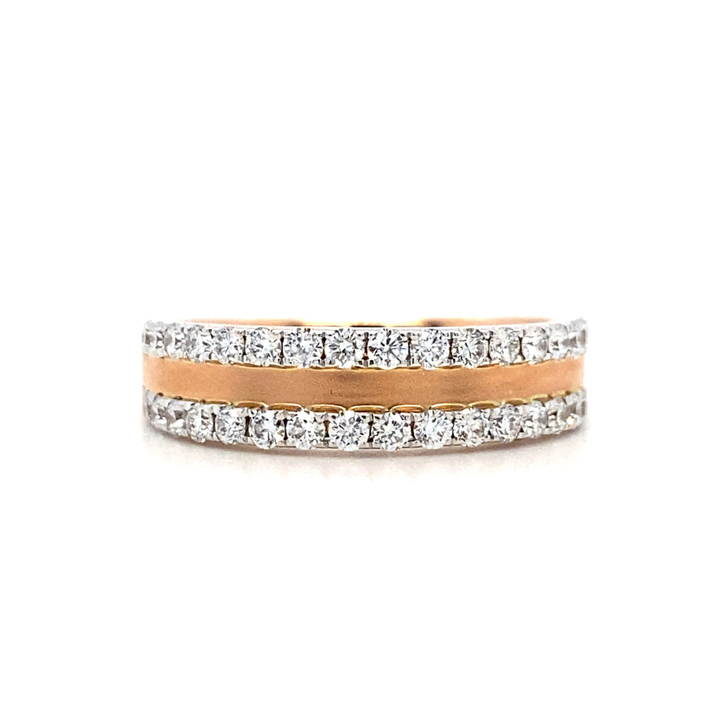 14kt Rose Gold Diamond Band