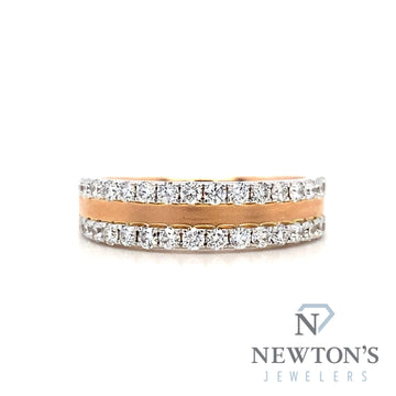 14kt Rose Gold Diamond Band