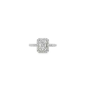 14kt White Gold Illusion Diamond Halo Ring