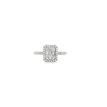 14kt White Gold Illusion Diamond Halo Ring