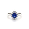 14kt White Gold Diamond & Sapphire "Diana" Fashion Ring