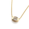 14kt Yellow Gold Bezel Set Oval Diamond Pendant