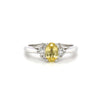 14kt White Gold Yellow Sapphire and Diamond Fashion Ring