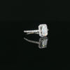 14kt White Gold Emerald Cut Diamond Halo Ring
