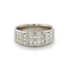 Estate 14kt White Gold Diamond Gents Ring