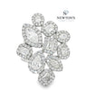 14kt White Gold Multi-Shape Diamond Statement Ring