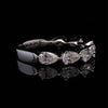 18kt White Gold "Couture" Duchess Pear Halfway Diamond Band