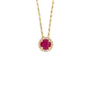 14kt Yellow Gold Ruby and Diamond Pendant