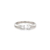 14kt White Gold & Diamond Open Fashion Band