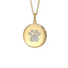 14kt Yellow Gold Diamond Pawprint Charm