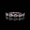 18kt White Gold "Couture" Duchess Pear Halfway Diamond Band