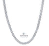 Sterling Silver Diamond Link Chain Necklace