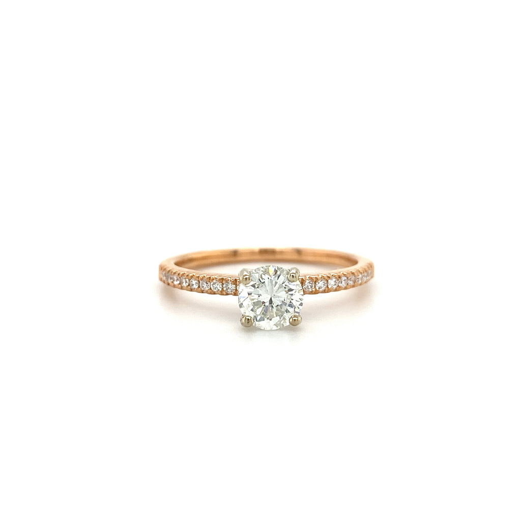 14kt Rose Gold Solitaire Engagement Ring (0.75ct Tw)