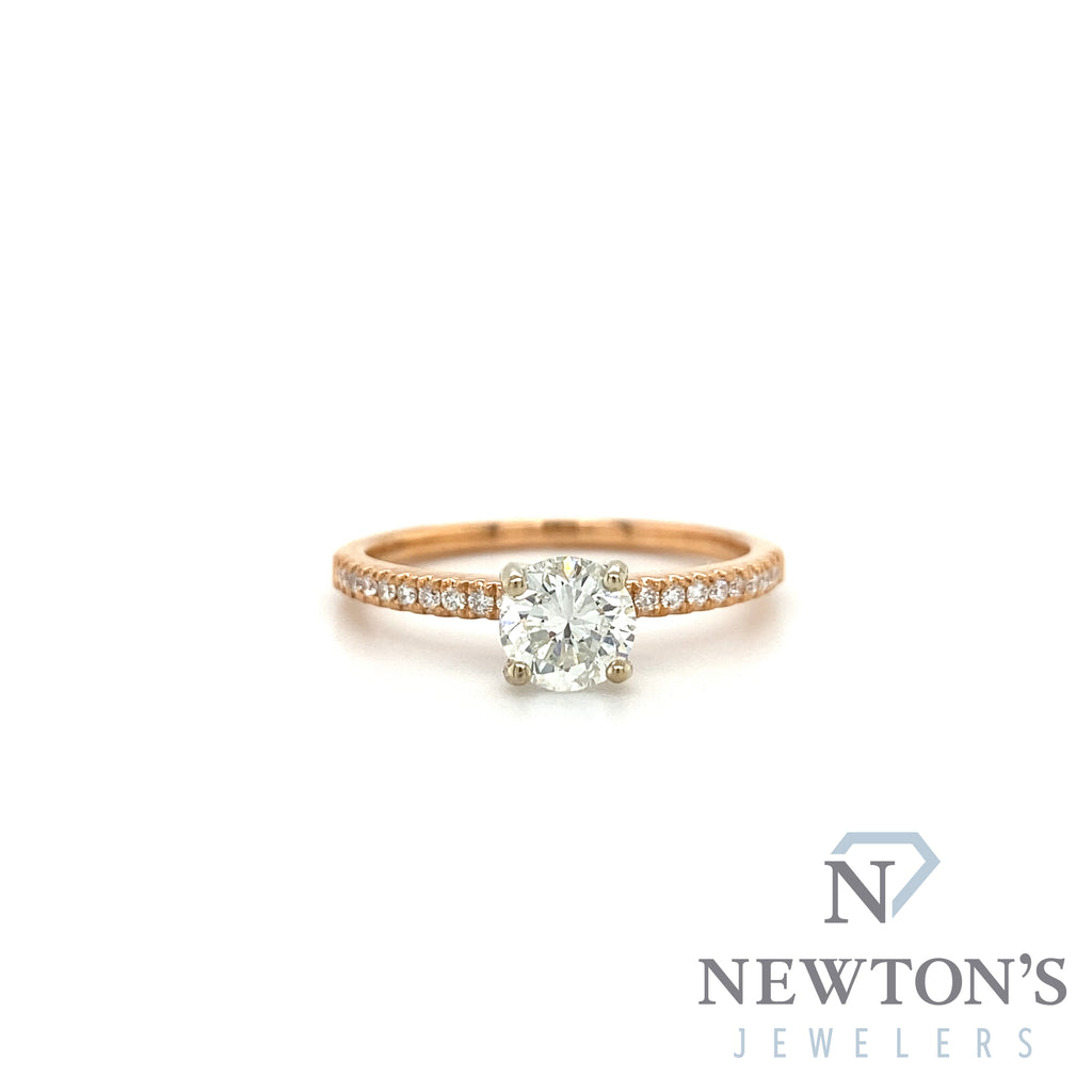 14kt Rose Gold Solitaire Engagement Ring (0.75ct Tw)