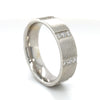 Gents 14kt White Gold Diamond Band