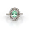 18kt White Gold Paraiba and Diamond Ring