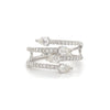 14kt White Gold "Four Pears" Diamond Fashion Ring