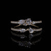 14kt Yellow Gold Double Stack Diamond Fashion Ring