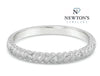 14kt White Gold Diamond Textured Band