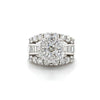 Estate 14kt White Gold Diamond Illusion Ring (3.50ct)